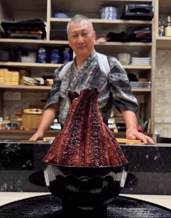 Chef Asami and his unagi dish